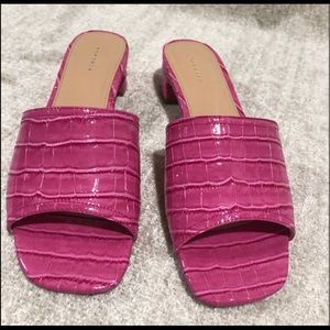Top Shop Pink Snake Skin Sandals